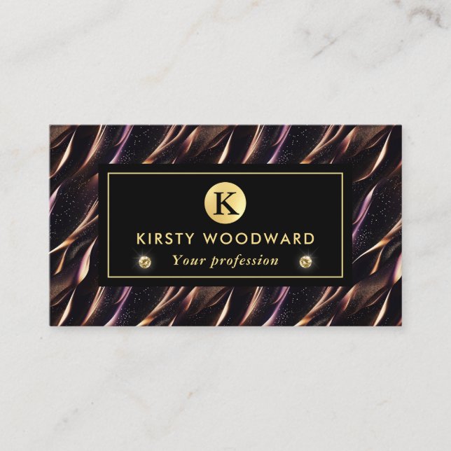 Elegant sparkling fantasy sand dune textures business card (Front)
