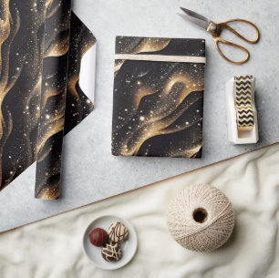 Elegant sparkling fantasy sand dune textures wrapping paper
