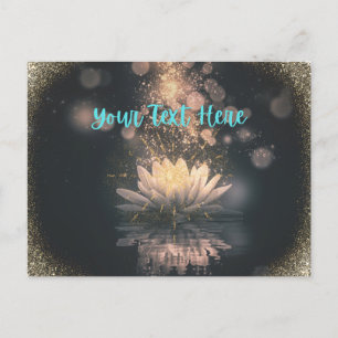 Elegant Sparkling Lotus Postcard 
