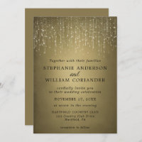 Elegant Sparkling String Lights Gold Wedding