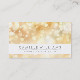 ELEGANT SPARKLY LIGHT whimsical golden bokeh Business Card