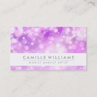 ELEGANT SPARKLY LIGHT whimsical purple bokeh Business Card