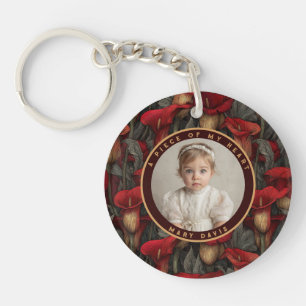 Elegant special memory gift Calla Lilies Floral Keychain