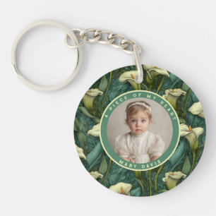 Elegant special memory gift Floral Calla Lilies Keychain