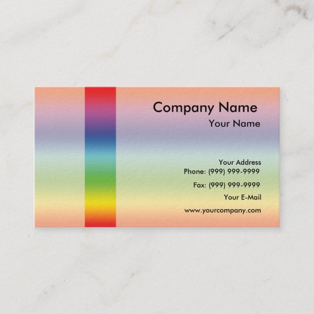 Elegant spectrum business card (Front)