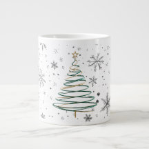 Elegant Spiral Christmas Tree Mug