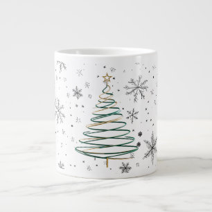 Elegant Spiral Christmas Tree Mug