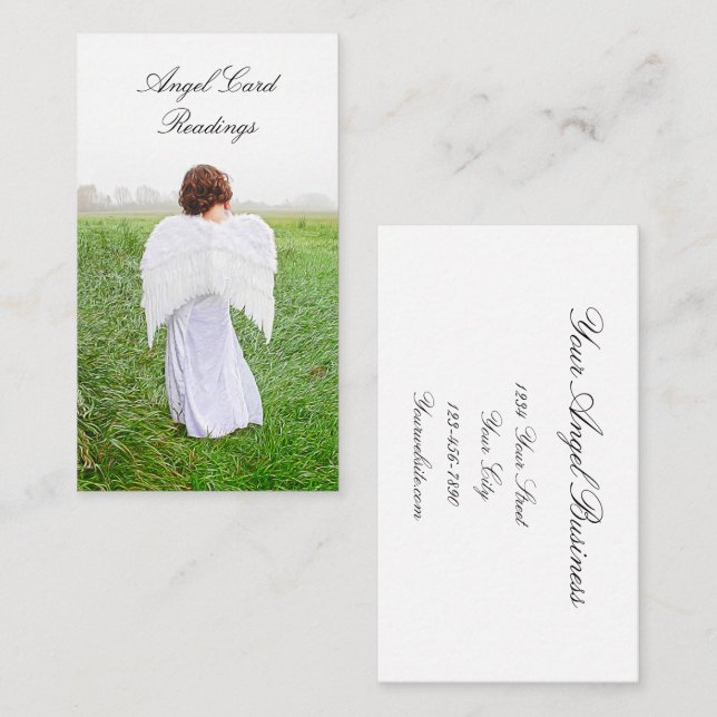Elegant Spiritual Angel Card Reading (Front/Back)