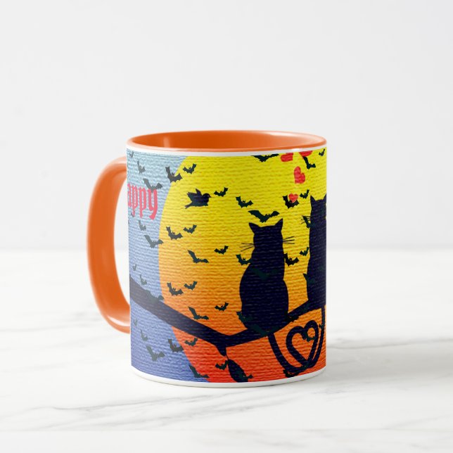 Elegant Spooky Halloween Mug (Front Left)