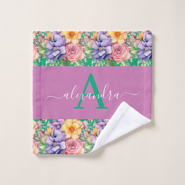 Elegant Spring Colours Towel Set (Wash Cloth)