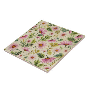 Elegant Spring Floral Pattern Tile