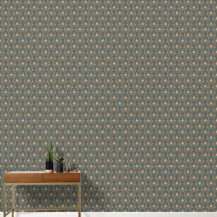 Elegant Spring Floral Pattern Vintage Green Wallpaper