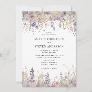 Elegant Spring Floral Wedding Invitation