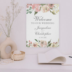 Elegant Spring Floral   Welcome to our Wedding Poster
