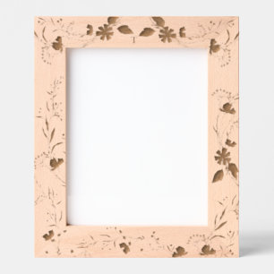 Elegant Spring Floral Wooden Picture Laser Etched Frames