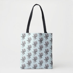Elegant Spring Flower Botanical Illustration Tote Bag