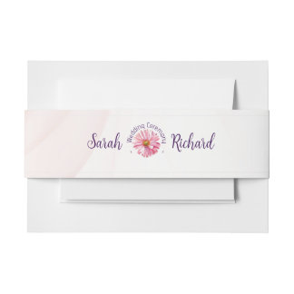 Elegant Spring Wildflower Floral Wedding Invitation Belly Band