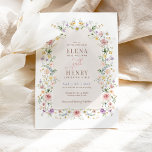 Elegant Spring Wildflower Meadow Fairytale Wedding Invitation<br><div class="desc">This exclusive wedding invitation is a gateway to enchantment, adorned with delicate pastel wildflowers that dance in shades of pink, blush, lavender, yellow, and blue. The design captures the essence of a whimsical fairy tale, inviting you to partake in a celebration that's as magical as the love story it honours....</div>