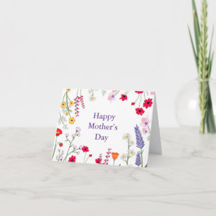 Elegant Spring Wildflowers Card