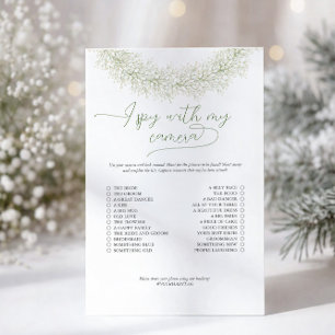 Elegant Spy With Camera Bridal Shower Game Flyer