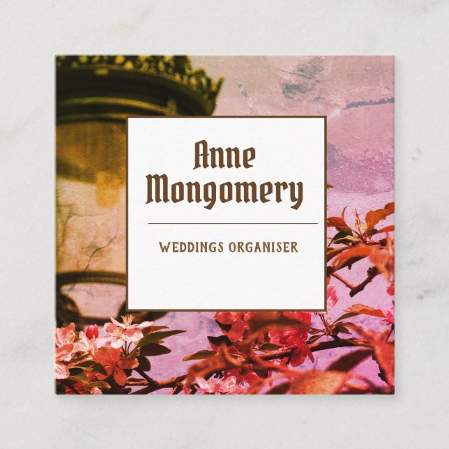 Elegant Square Business Card (Front)