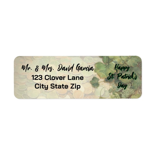 Elegant St. Patrick’s Day Green Clover (Front)