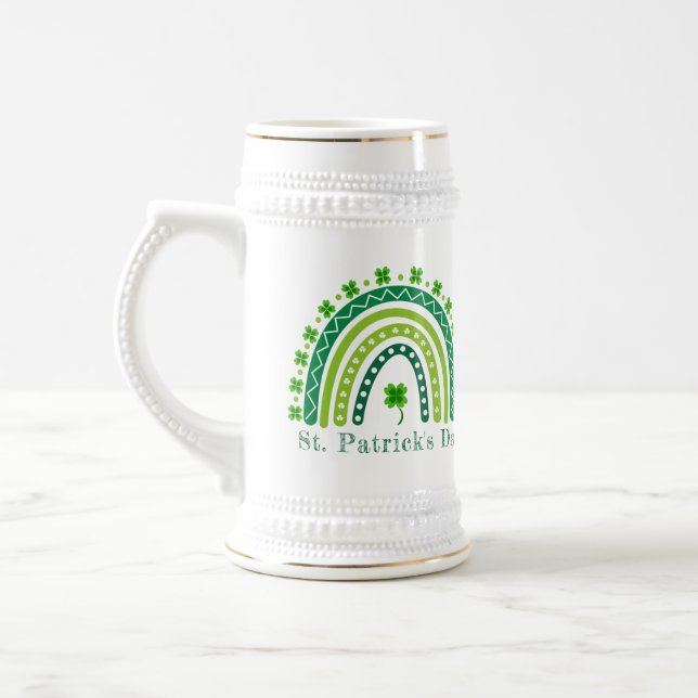Elegant St. Patrick's Day Party Beer Stein (Left)