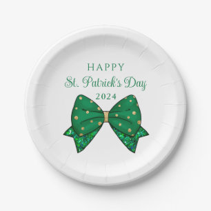 Elegant St. Patrick's Day Party Paper Plate