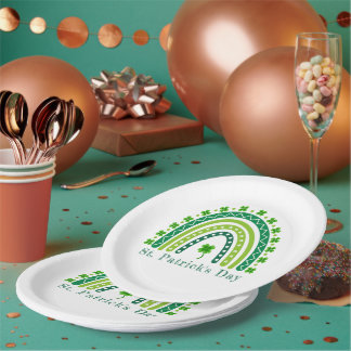Elegant St. Patrick's Day Party Paper Plate