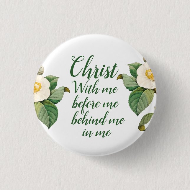 Elegant St. Patrick's Prayer    1 Inch Round Button (Front)