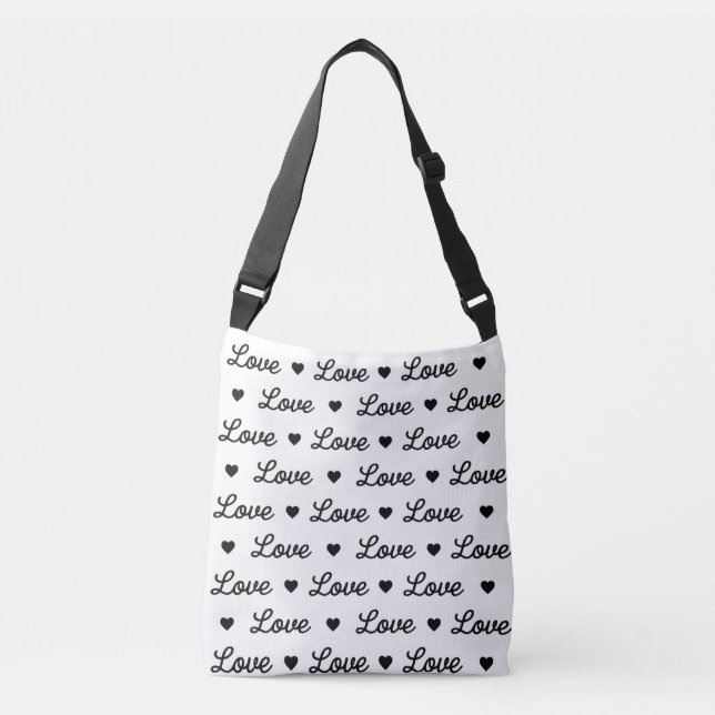 Elegant St. Valentine's Day Love   Crossbody Bag (Front)