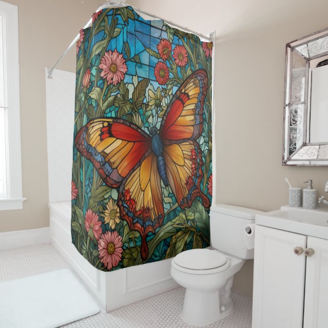 Elegant stain glass butterfly garden (In Situ)