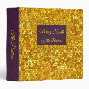 Elegant  Stained Glass Gold Binder