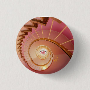 Elegant Staircase Small Eye 1 Inch Round Button