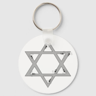 elegant star of david keychain