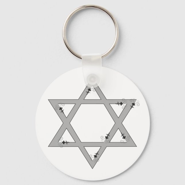 elegant star of david keychain (Front)