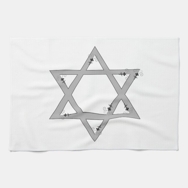 elegant star of david kitchen towel (Horizontal)