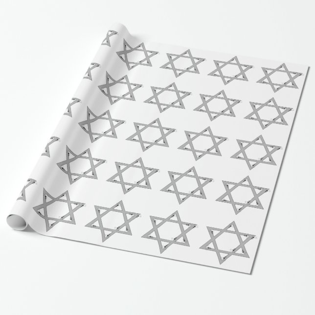 elegant star of david wrapping paper (Unrolled)