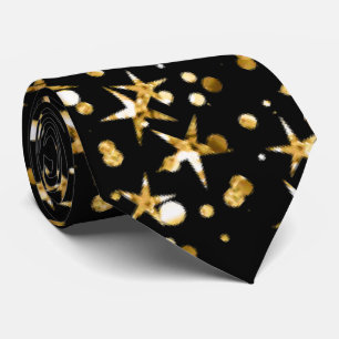 elegant star pattern black tie