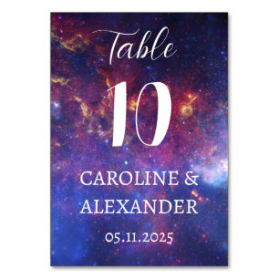 Elegant Starry Night Constellation Galaxy Modern T Table Number