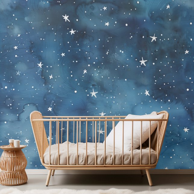 Elegant Starry Night Watercolor Wallpaper (Creator Uploaded)
