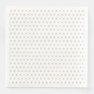 Elegant Starry Pattern Faux Gold Stars White Napkin