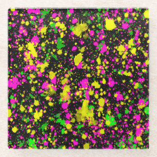 Elegant Starry Sky Multicolored Luxury Astronomy Glass Coaster