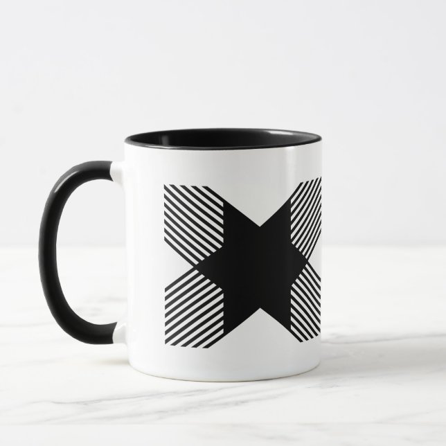 Elegant Start in Letter X Monogram Mug (Left)