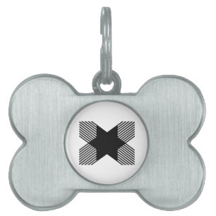 Elegant Start in Letter X Monogram Pet ID Tag