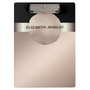 Elegant ,Staylish,Rose Gold Circle-Personalized  Clipboard