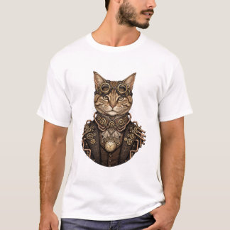 Elegant Steampunk Cat - Victorian Gentleman Cat  T-Shirt