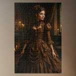Elegant Steampunk Victorian Lady in Brown  Jigsaw Puzzle<br><div class="desc">Step into a sepia-toned world of intrigue with this jigsaw puzzle featuring the enigmatic Lady in Brown. Dressed in Victorian finery and framed by steampunk flourishes, she evokes a sense of quiet power and romantic melancholy. Each piece reveals more of her story—one of hidden identities, whispered secrets, and timeless beauty....</div>