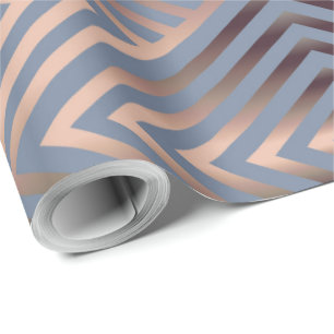 Elegant steel blue and sand colour modern chevron wrapping paper