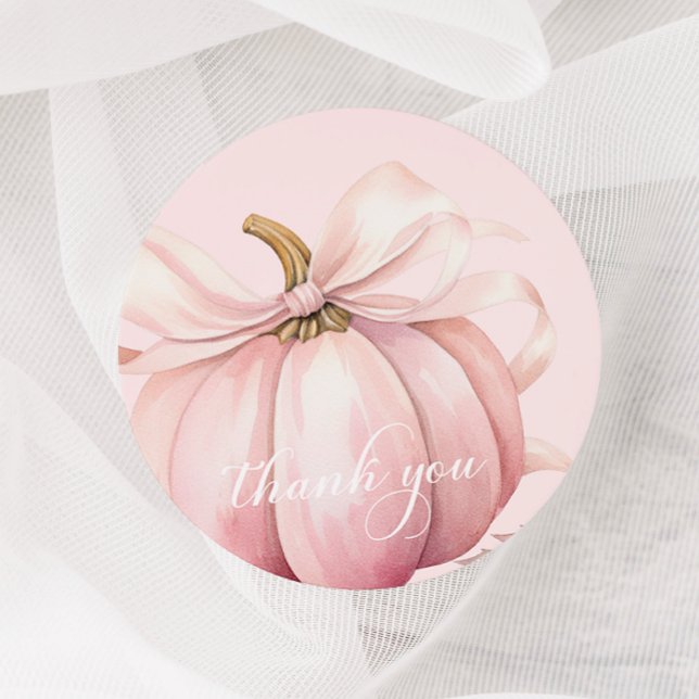 Élégant Sticker Citrouille de Bow rose (Créateur téléchargé)